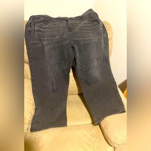 Black distressed denim cropped jeans Simply Vera Vera Wang